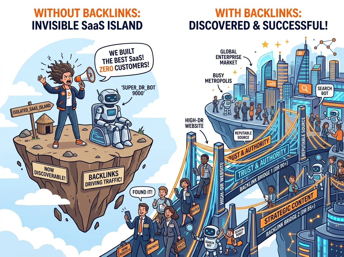 Why B2B SaaS Needs Backlinks Illustration